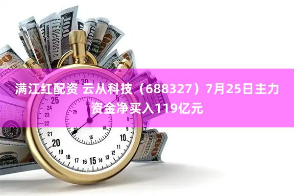 满江红配资 云从科技（688327）7月25日主力资金净买入119亿元